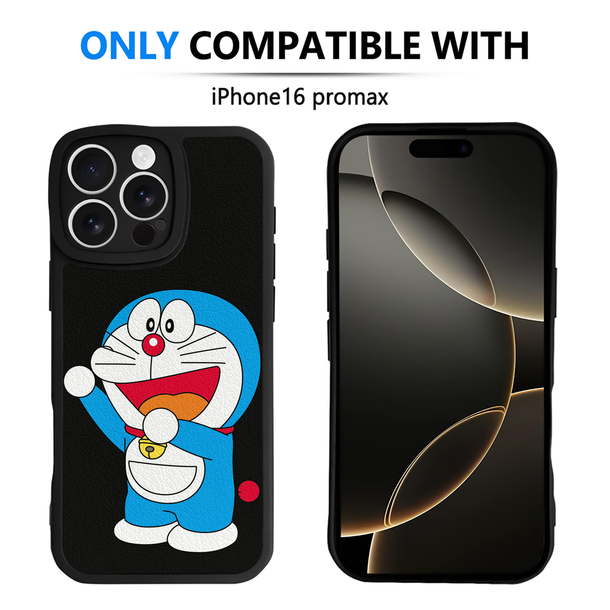 （画像用） ドラえもん Doraemon 【iPhone 16シリーズ対応】シリコンスマホケース（レザー調） 材質：シリコン